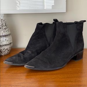 Acne studios black suede Jensen ankle boots.